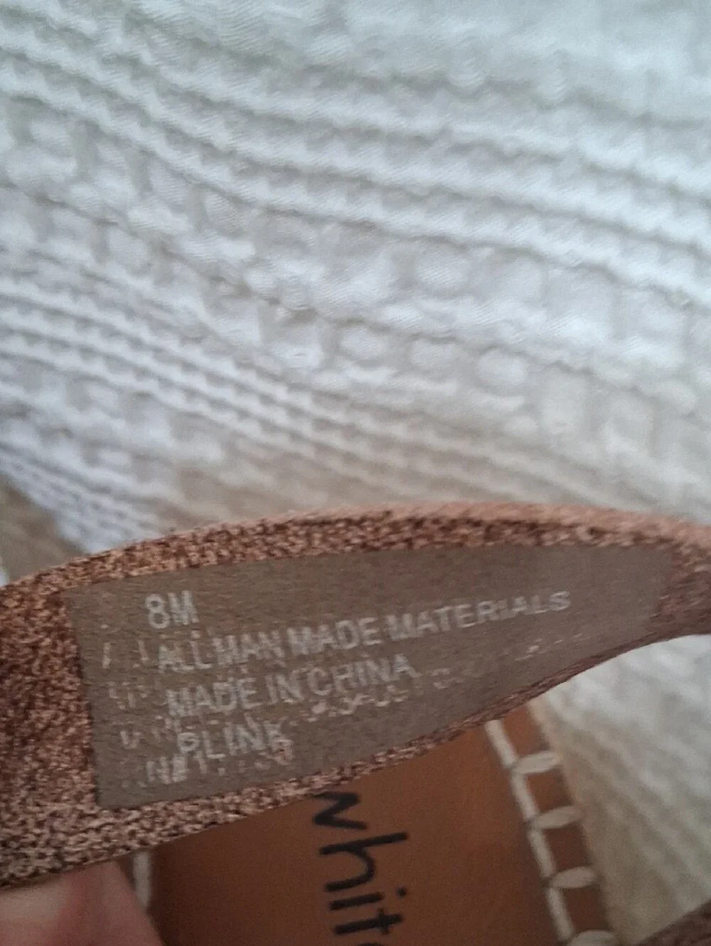 White Mountain Tan Brown Espadrille Platform Sandals